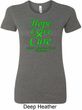 Ladies Lymphoma Cancer Hope Love Cure Longer Length Shirt