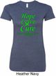 Ladies Lymphoma Cancer Hope Love Cure Longer Length Shirt