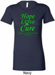 Ladies Lymphoma Cancer Hope Love Cure Longer Length Shirt