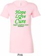 Ladies Lymphoma Cancer Hope Love Cure Longer Length Shirt