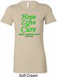 Ladies Lymphoma Cancer Hope Love Cure Longer Length Shirt