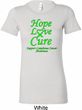 Ladies Lymphoma Cancer Hope Love Cure Longer Length Shirt