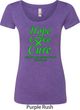 Ladies Lymphoma Cancer Hope Love Cure Scoop Neck