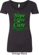 Ladies Lymphoma Cancer Hope Love Cure Scoop Neck
