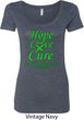 Ladies Lymphoma Cancer Hope Love Cure Scoop Neck
