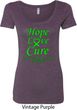 Ladies Lymphoma Cancer Hope Love Cure Scoop Neck