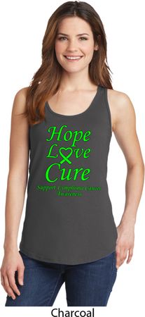 Ladies Lymphoma Cancer Hope Love Cure Tank Top