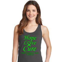 Ladies Lymphoma Cancer Hope Love Cure Tank Top