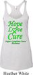 Ladies Lymphoma Cancer Hope Love Cure Tri Blend Racerback