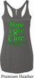 Ladies Lymphoma Cancer Hope Love Cure Tri Blend Racerback