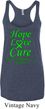 Ladies Lymphoma Cancer Hope Love Cure Tri Blend Racerback