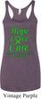 Ladies Lymphoma Cancer Hope Love Cure Tri Blend Racerback