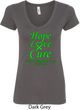 Ladies Lymphoma Cancer Hope Love Cure V-Neck