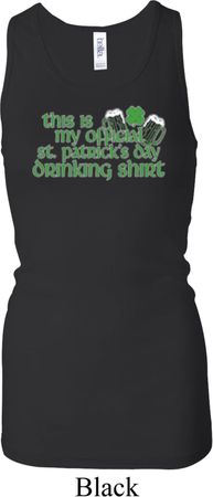 Ladies Official Drinking Shirt Longer Length Racerback Tank Top
