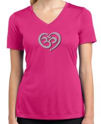 Ladies OM HEART Triblend Yoga V-neck - Large Ladies OM HEART Triblend Yoga V-neck - Large