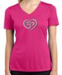 Ladies OM HEART Triblend Yoga V-neck - Large