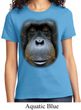 Ladies Orangutan Shirt Big Orangutan Face Tee T-Shirt