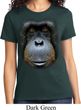 Ladies Orangutan Shirt Big Orangutan Face Tee T-Shirt