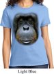 Ladies Orangutan Shirt Big Orangutan Face Tee T-Shirt