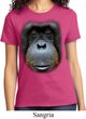 Ladies Orangutan Shirt Big Orangutan Face Tee T-Shirt