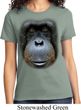 Ladies Orangutan Shirt Big Orangutan Face Tee T-Shirt