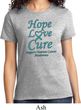 Ladies Ovarian Cancer Awareness Hope Love Cure T-shirt