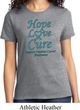 Ladies Ovarian Cancer Awareness Hope Love Cure T-shirt