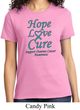 Ladies Ovarian Cancer Awareness Hope Love Cure T-shirt