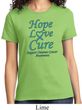 Ladies Ovarian Cancer Awareness Hope Love Cure T-shirt
