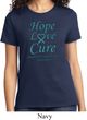 Ladies Ovarian Cancer Awareness Hope Love Cure T-shirt