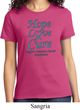 Ladies Ovarian Cancer Awareness Hope Love Cure T-shirt