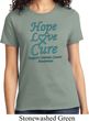 Ladies Ovarian Cancer Awareness Hope Love Cure T-shirt