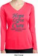 Ladies Ovarian Cancer Hope Love Cure Dry Wicking Long Sleeve