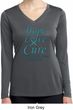 Ladies Ovarian Cancer Hope Love Cure Dry Wicking Long Sleeve