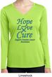 Ladies Ovarian Cancer Hope Love Cure Dry Wicking Long Sleeve