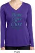 Ladies Ovarian Cancer Hope Love Cure Dry Wicking Long Sleeve