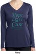 Ladies Ovarian Cancer Hope Love Cure Dry Wicking Long Sleeve