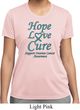 Ladies Ovarian Cancer Hope Love Cure Dry Wicking T-shirt