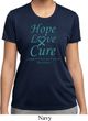 Ladies Ovarian Cancer Hope Love Cure Dry Wicking T-shirt