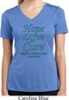 Ladies Ovarian Cancer Hope Love Cure Dry Wicking V-neck
