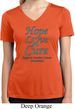 Ladies Ovarian Cancer Hope Love Cure Dry Wicking V-neck