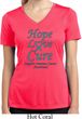 Ladies Ovarian Cancer Hope Love Cure Dry Wicking V-neck
