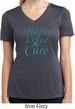 Ladies Ovarian Cancer Hope Love Cure Dry Wicking V-neck