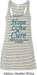 Ladies Ovarian Cancer Hope Love Cure Flowy Racerback