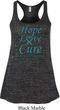 Ladies Ovarian Cancer Hope Love Cure Flowy Racerback