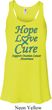 Ladies Ovarian Cancer Hope Love Cure Flowy Racerback