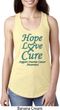 Ladies Ovarian Cancer Hope Love Cure Ideal Racerback