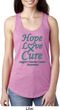 Ladies Ovarian Cancer Hope Love Cure Ideal Racerback