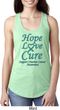 Ladies Ovarian Cancer Hope Love Cure Ideal Racerback