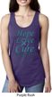 Ladies Ovarian Cancer Hope Love Cure Ideal Racerback